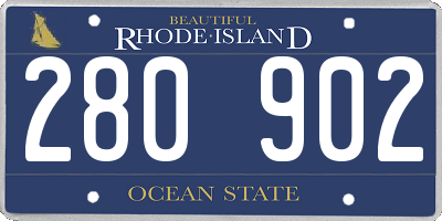 RI license plate 280902