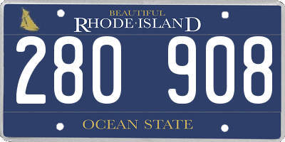 RI license plate 280908