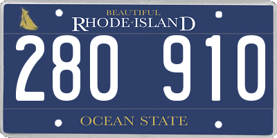 RI license plate 280910