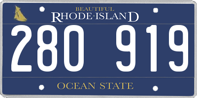 RI license plate 280919