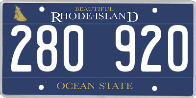 RI license plate 280920