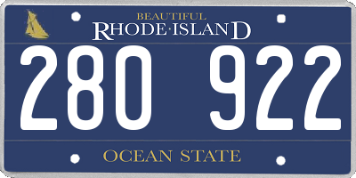 RI license plate 280922