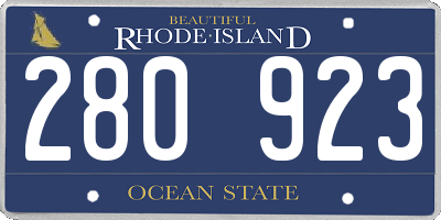 RI license plate 280923