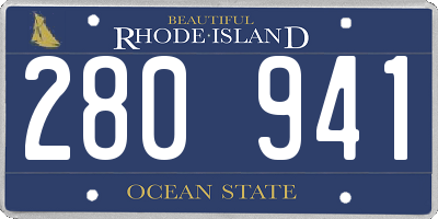 RI license plate 280941