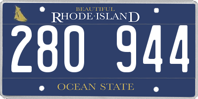 RI license plate 280944