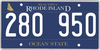 RI license plate 280950