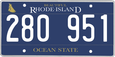 RI license plate 280951