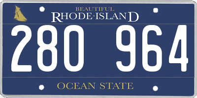 RI license plate 280964