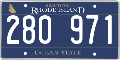 RI license plate 280971