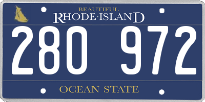 RI license plate 280972