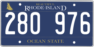 RI license plate 280976