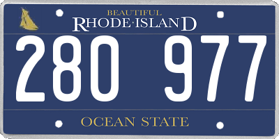 RI license plate 280977