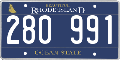 RI license plate 280991