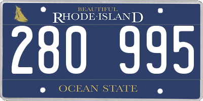 RI license plate 280995
