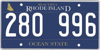 RI license plate 280996