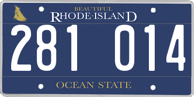 RI license plate 281014
