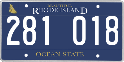 RI license plate 281018