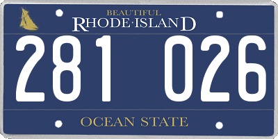 RI license plate 281026