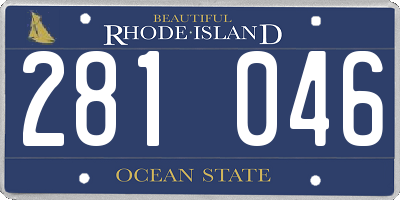 RI license plate 281046