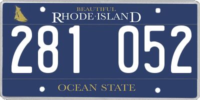 RI license plate 281052