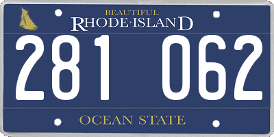 RI license plate 281062