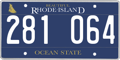 RI license plate 281064