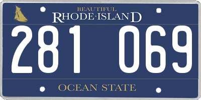 RI license plate 281069