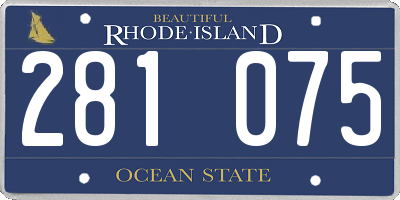 RI license plate 281075