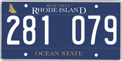 RI license plate 281079