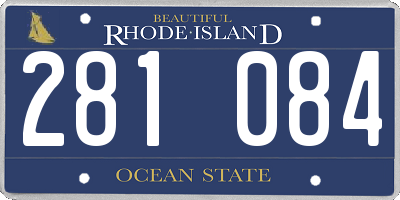 RI license plate 281084