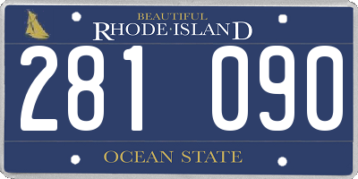 RI license plate 281090