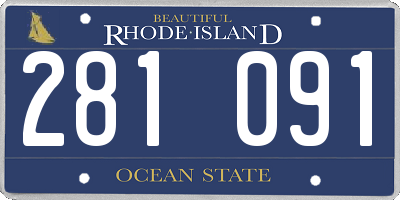 RI license plate 281091