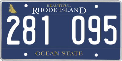 RI license plate 281095