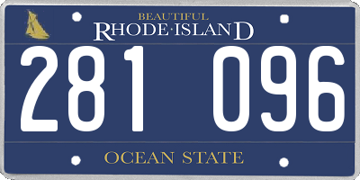 RI license plate 281096