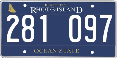 RI license plate 281097