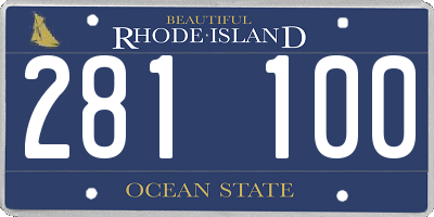 RI license plate 281100
