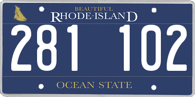 RI license plate 281102