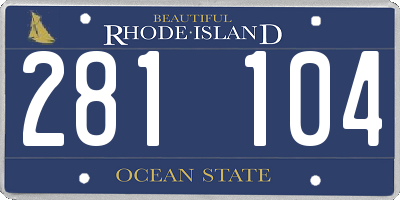 RI license plate 281104
