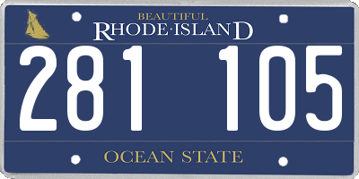 RI license plate 281105