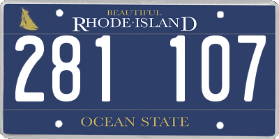 RI license plate 281107