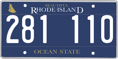 RI license plate 281110