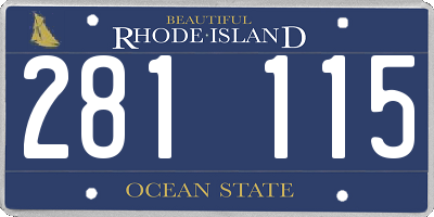 RI license plate 281115