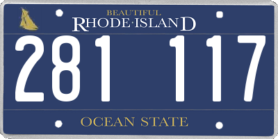 RI license plate 281117