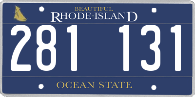 RI license plate 281131