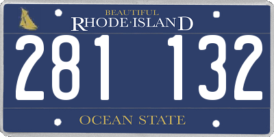 RI license plate 281132