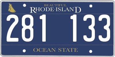 RI license plate 281133