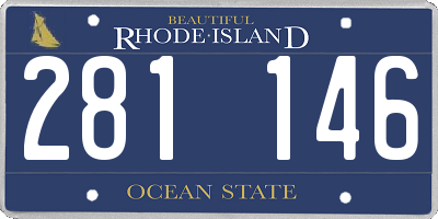 RI license plate 281146