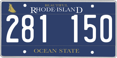 RI license plate 281150