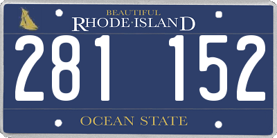 RI license plate 281152