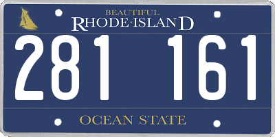 RI license plate 281161